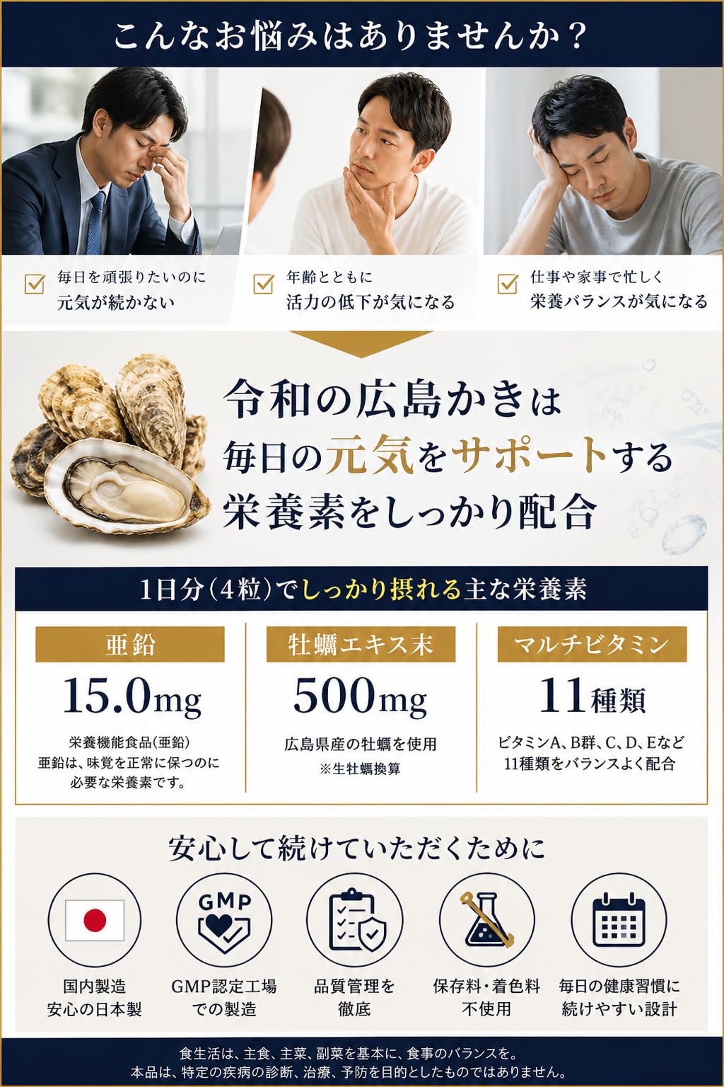Amazon | 亜鉛 サプリ 牡蠣エキス【令和の広島かき】マルチビタミン